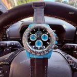 TW Factory Rolex Daytona 40*12.4mm Shanghai 4130 Movement Black Face/Band Watch